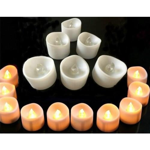 240PCS/LOT Battery operated LED Candles tealight Flameless wavy Tea Light lamp W/Timer Wedding Christmas Church Home Decor-AMBER