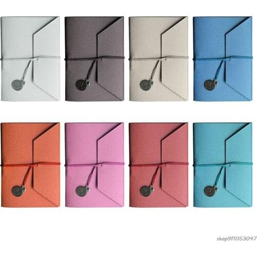 A5 Loose-Leaf Tri-fold Travel Handbook Pu Leather Notebook Stationery Notepad MultiPurpose Scrapbook Convenient 8Colors Dropship