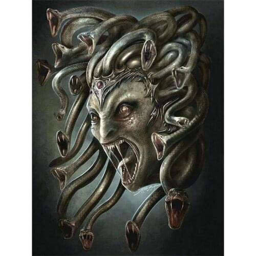 Diamond painting snake woman skull square / round drill mosaic 3d crafts diamond embroidery home decoration