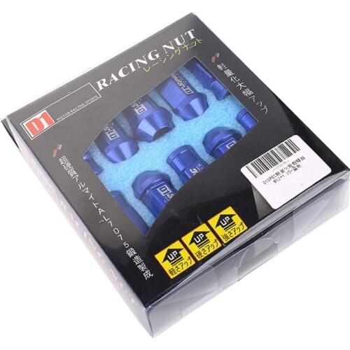 20Pcs/pack D1 Spe Performance Racing Wheel Lug Nuts Screw M12x1.5/1.25 Length 50mm Aluminum Universal