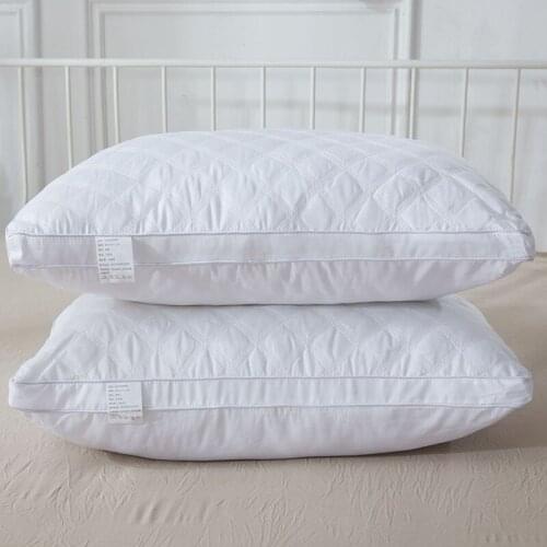 White Soft Feather Fabric Pillow Sleep Pillow Super stretch Neck pillow for Sleeping Hotel standard and Home Supplies bed pillow