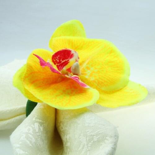 Free shipping butterfly flower napkin ring wedding cheap napkin holder 12 pcs