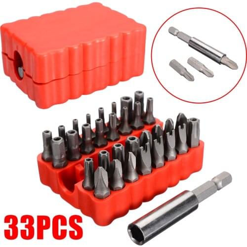33pcs Screw Driver Head Bits Professional Security Tamper Proof Bit Magnetic Hex Screw Driver Bits For Hand Electric Screwdriver