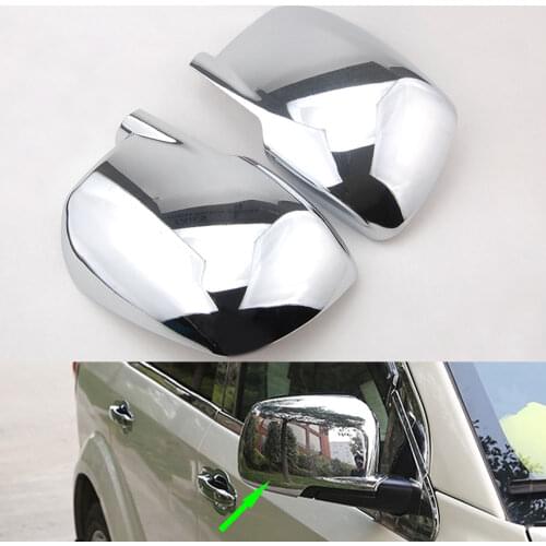 1 Pair ABS Chrome Side Rearview Mirror Wing Mirror Cover Fit For 2009 2010 2011 2012 2013 2014-2018 Jeep Dodge Journey