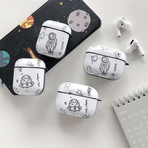 Astronaut spaceship Wireless Earphone Charging Box Cover Bag for Apple AirPods Pro Soft Protective Case Cover for AirPods 3 2 1