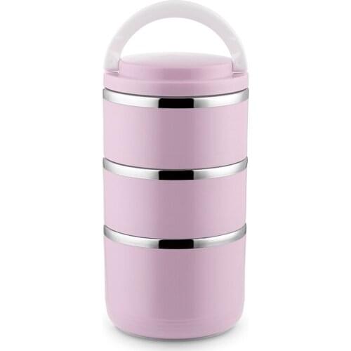 Double Layers Portable Lunch Box Heat Preservation Split Insulation Pot Leakproof Soup Easy Clean Fiambrera Food Storage ED50TH