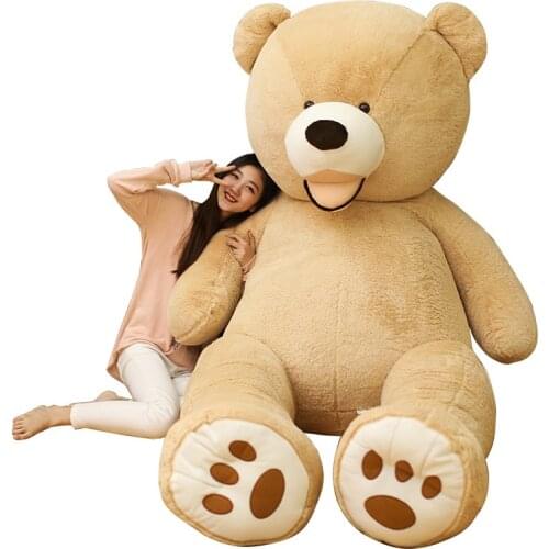 100-260cm America Giant Teddy Bear Plush Toys Soft Teddy Bear Outer Skin Coat Popular Birthday&Valentines Gifts Girls Kids Toy