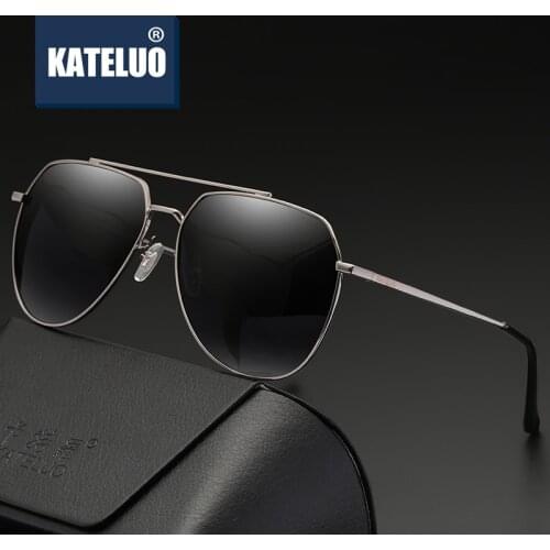 KATELUO 2020 Classic Men Sun glasses Polarized UV400 Lens Sunglasses Mens Driving Glasses Eyewear Accessories For Men 7702