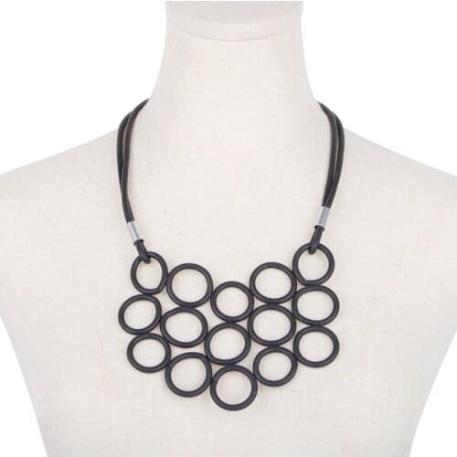 YD&YDBZ Punk Round Circle Choker Necklaces Women Handmade Thin Rubber Short Necklace Boho Sweater Chain Jewellery Accessories