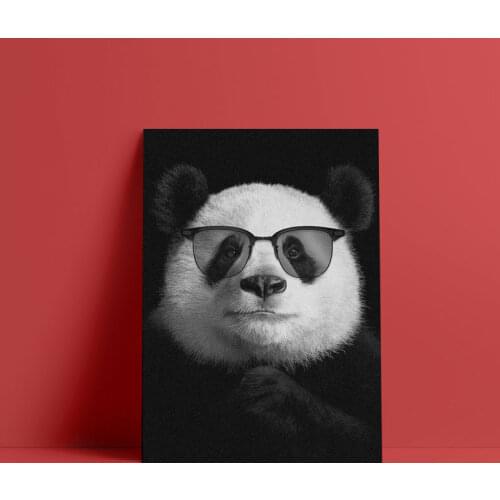 Modular Canvas HD Prints Pictures Wall Art Painting Home Decor Cool Panda with Sunglasses Posters For Living Room No Framework