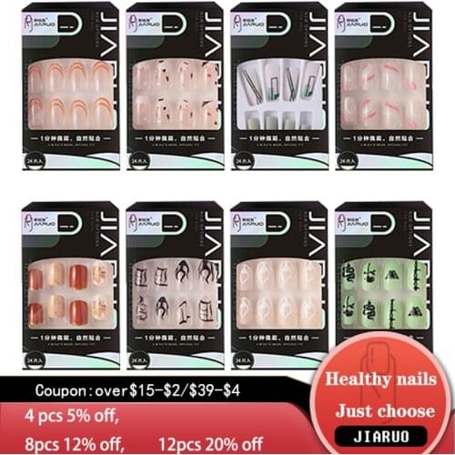 Fake Nails Presson False Nail Coffin Art Stick Clear Tipsy with Long Glue Supplies for Professionals Tips Full Cover Artificial
