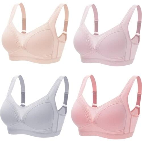 Pure Cotton Nursing Bra Large Size Front Button Maternity Clothings Anti-Sagging Pregnancy Tube Top Bra Thin Breastfeeding