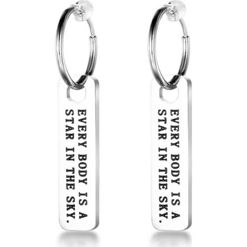 2021 New Trend Hip Hop Long Metal Titanium Steel Earrings Fake Without Piercing Cuff Earring For Man Fashion Jewelry Accessories