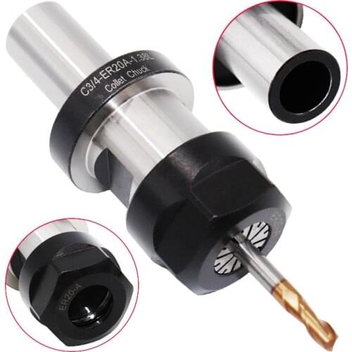 New 1pcs C3/4 ER20 A 1.38 Straight Collet Chuck For CNC Milling Lathe Send a Spanner