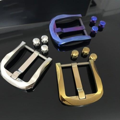 40mm Pure Titanium Pin Belt Buckle for 38-39mm Mens Belt DIY Leather Accessories