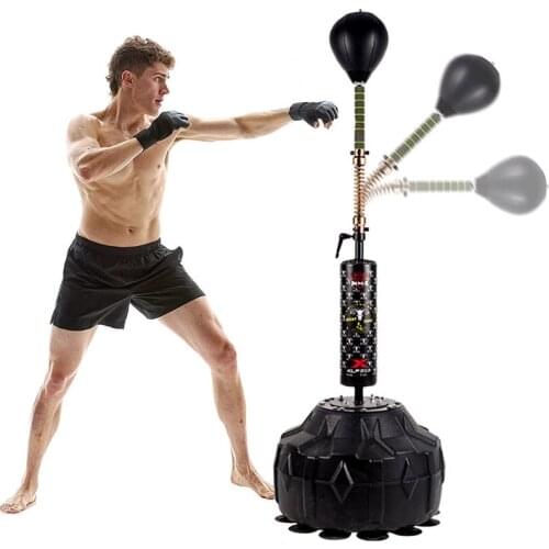 Adult Adjustable Boxing Speed Ball Rotating Vertical Reaction Target Heavy Stand Punching Bag Kids Home Gym Sports Equipment