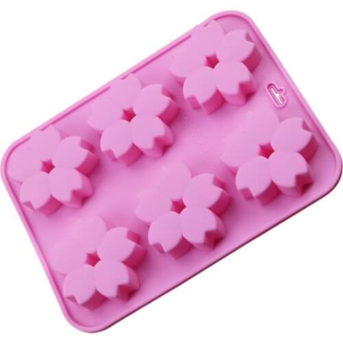 Sakura Cake Fondant Silicone Cake Molds Decorating Tools Bakeware Cupcake Dessert Chocolate Fondant Mold (Random Color)