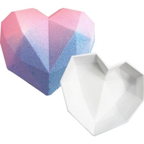 Silicone Love Cake Mold Middle Hollow Heart Shape Round Baking mould Plate DIY Tools