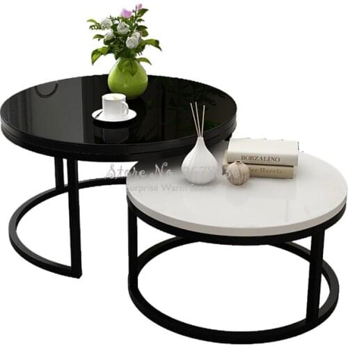 Nordic Simple Wooden Coffee Table Living Room Combination Coffee Table Small Round Table Fashion Sofa Side Table Home Furniture