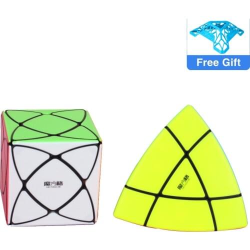 QiYi Super IVY Speed Cube MoFangGe Corner Mastermorphix Cube Triangle Pyramid Magic Cube Gear Shape Educational Toys Puzzle