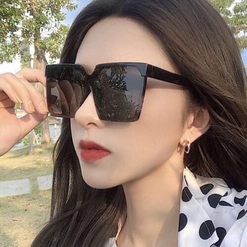 Vintage Square Cat Eye Sunglasses For Women Luxury Brand Blue Pink Sun Glasses Female Elegant Simple Gradient Eyewear Men Shades