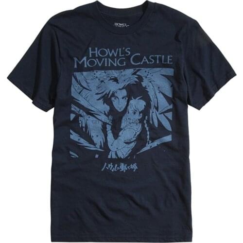 Modern Cool Custom Hot Studio Ghibli Howls Moving Castle Tonal T-Shirt Top Tee Men