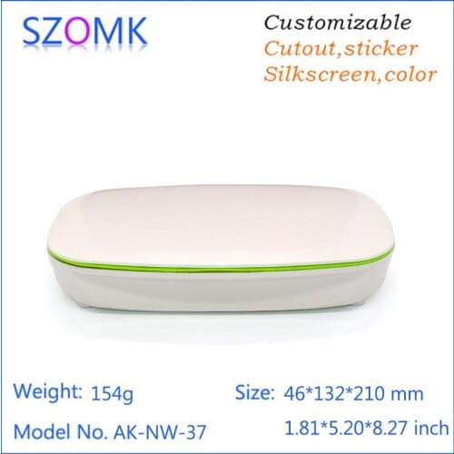 Szomk plastic router control enclosure (4 pcs) 46*132*210mm wifi electronics enclosure box plastic housing for pcb project box