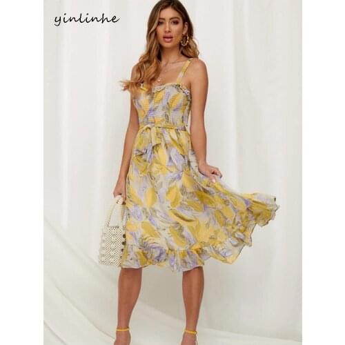 Yinlinhe Yellow Summer Dresses