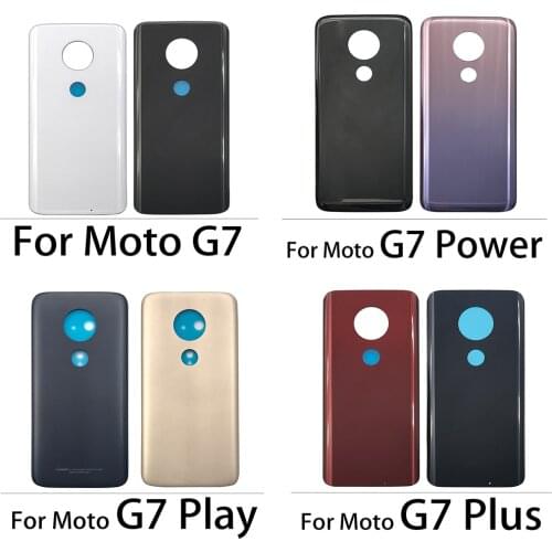 Battery Back Glass Rear Cover For Moto G7 Power G7 Plus G8 Play G8 Plus G10 Battery Door Housing With Glue Adhesive Sticker