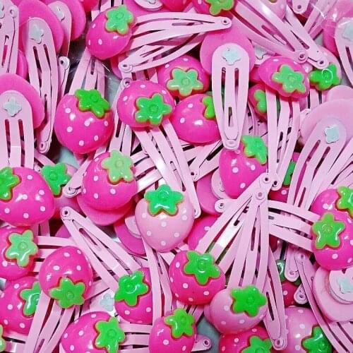 10pcs Fashion Barrette Baby Hair Clip Cute Flower Solid Cartoon Handmade Resin Flower Children Hairpin Girl Hairgrip Accessories