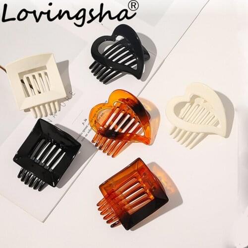 LOVINGSHA Hair Accessories Women Girl Hair Combs Female Amber Color Hair Clip Ladies Ponytail Hair Holder FC257