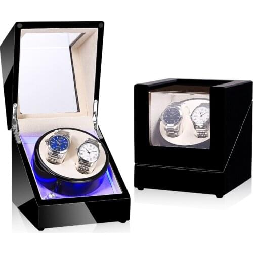 LED 2 Mechanical Watch Winder Winding Display Jewelry Storage Box Holder Motor Shaker Rotator Automatic Silent Remontoir 5 Modes