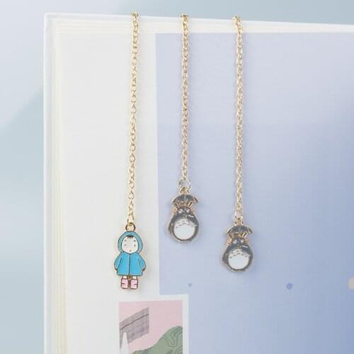 1 Pcs Kawaii Korean cartoon Metal Pendant Bookmarks Book Marker for Books Page Holders School Office Supplies Stationery
