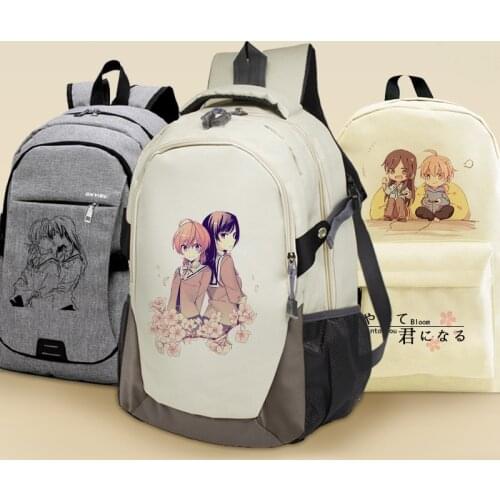 Cartoon Anime Bloom Into You Student Backpack Satchel Book Bag Schoolbag Teenagers Travel Laptop Shoulder Bag Girl Gift 1pcs