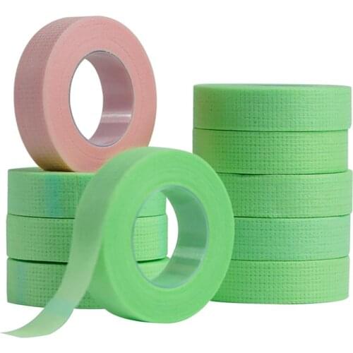 Negemel 10 Rolls Eyelash Extension Tape ,Adhesive Fabric Eyelash Tapes ,Lash Tape for Eyelash Extension Supply,9M Each Roll
