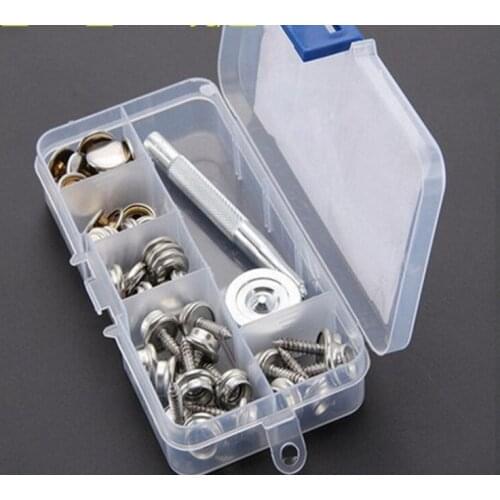 10Set 62Pcs/set Boat Marine Canvas Fabric Snap Cover Button Socket Kit Snap Fastener Screw for marine boat covers