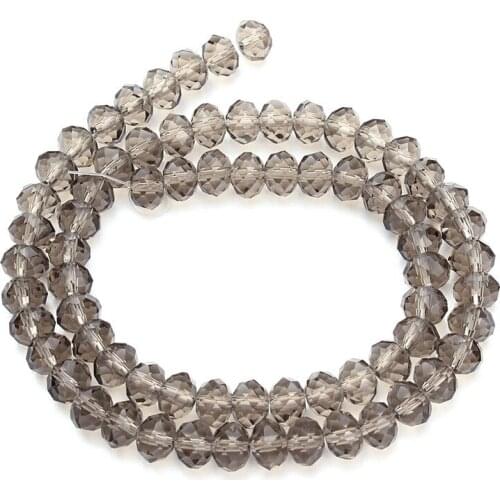 2 Strand 16 colors Faceted Clear Crystal Glass Loose Spacer Charms Beads 4mm 6mm 8mm Bracelet Necklace DIY Jewelry Making