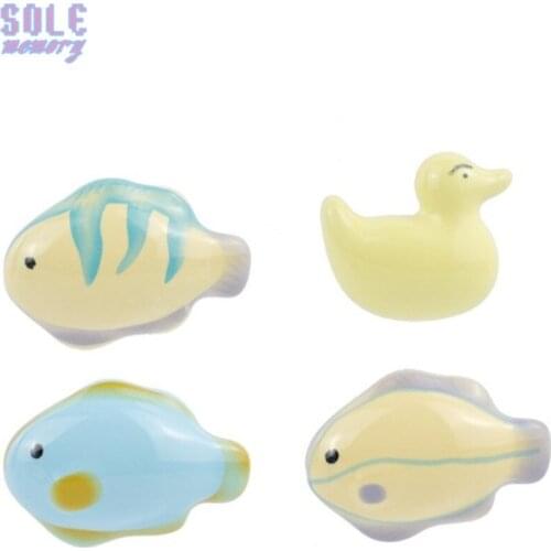 4pcs Fish Duck Ceramic Drawer Door Handle Knobs Single Hole Furniture Cabinet Cupboard Wardrobe Knob Pulls Kids Room Decor