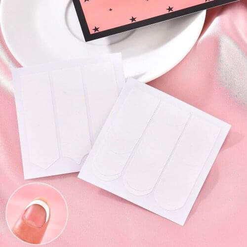 48Pcs/pack French Style Nail Art Stickers French Smile Line V-line Wave French Line Auxiliary Manicure Nail Design Tools