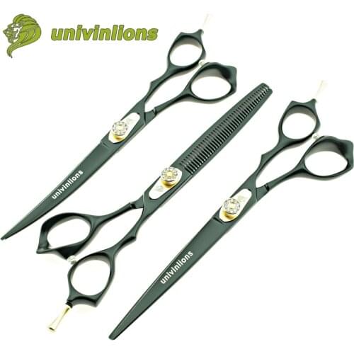 7" black pet grooming scissors dog groomer curved shears kit professional dog shears dog cat hair clippers cutting cat hair set