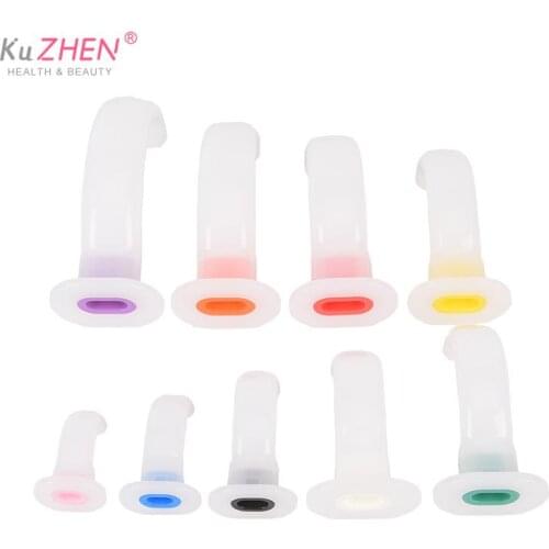9PCS Mixed Disposable Oral Air Way White Color Coded Guedel Airway Tube For First Aid Airway Tube Gas Guide Tube For Patients