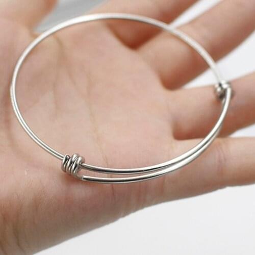 100% Stainless Steel Wrist Bracelet Expandable Cuff Bracelet Wholesale19cm 22cm 50pcs / lot