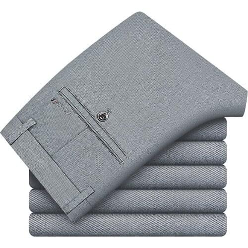 2021 TENCEL and Modal Material Brand Fashion High Quality Men Pants Straight Long Classic Business Spring Autumn England Pants