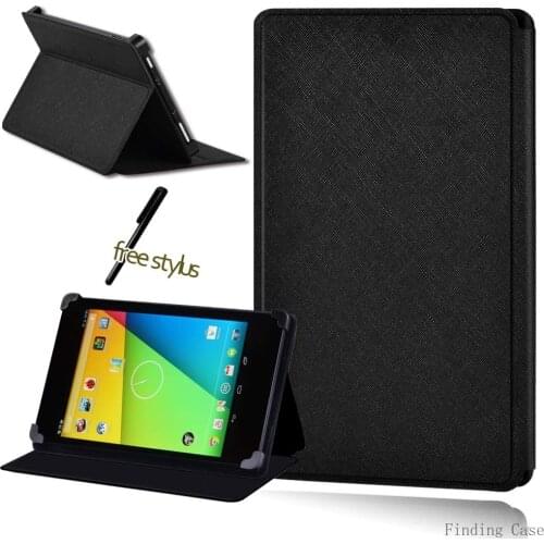 Tablet Case For Google Nexus 7 / Nexus 9 Universal Folio Tablet PU Leather Stand Shockproof Cover Case + Free Stylus