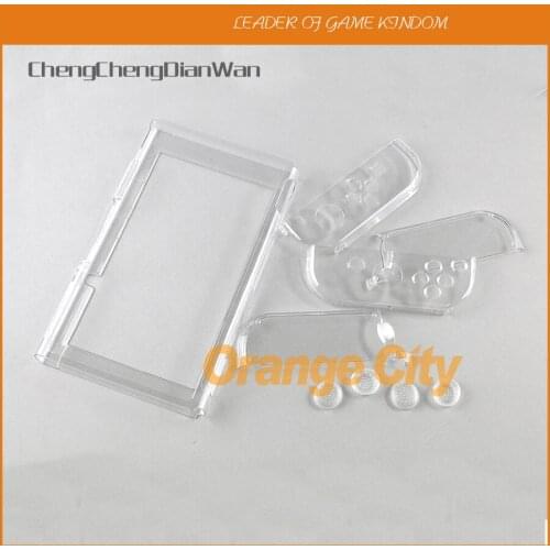 ChengChengDianWan For Switch Case Hard Crystal Protective Transparent Cover Shell for NS NX Switch Console Case Cover Caps 3sets