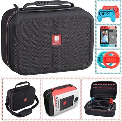 For Nintendo Switch NS Accessories Console Carrying Storage Bag Hard Case Joystick Handle Grips Silicone Case