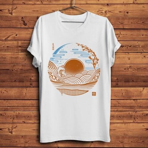 Chinese style auspicious clouds ripple Chillout tshirt Men new White Casual short sleeve T Shirt Unisex vintage streetwear tee