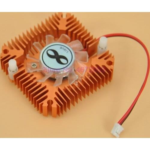 500pcs 55mm 2 PIN Graphics Cards Cooling Fan Aluminum Gold Heatsink Cooler Fit For Personal Computer Components Fans Cooler