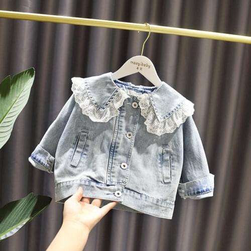 Girls Baby Denim Jackets Children Coat Jeans Embroidery Jackets Kids Clothing baby Coat Casual outerwear Windbreaker 0-7T