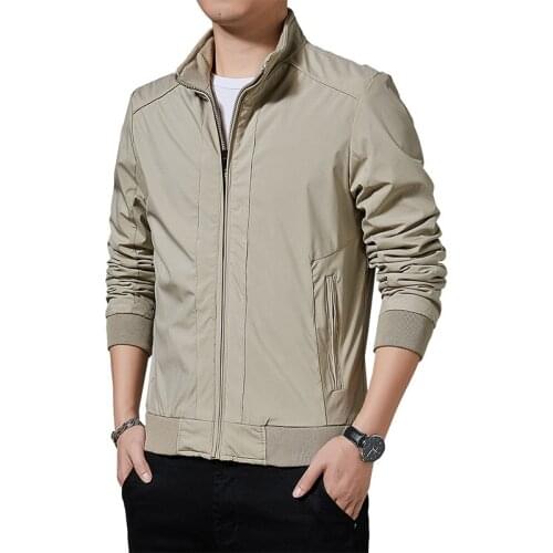 Spring Autumn Jacket Men Fashion Stand Collar Military Jacket Coat Men Jaqueta Masculina Men Clothing Outerwear Large Size M-5XL